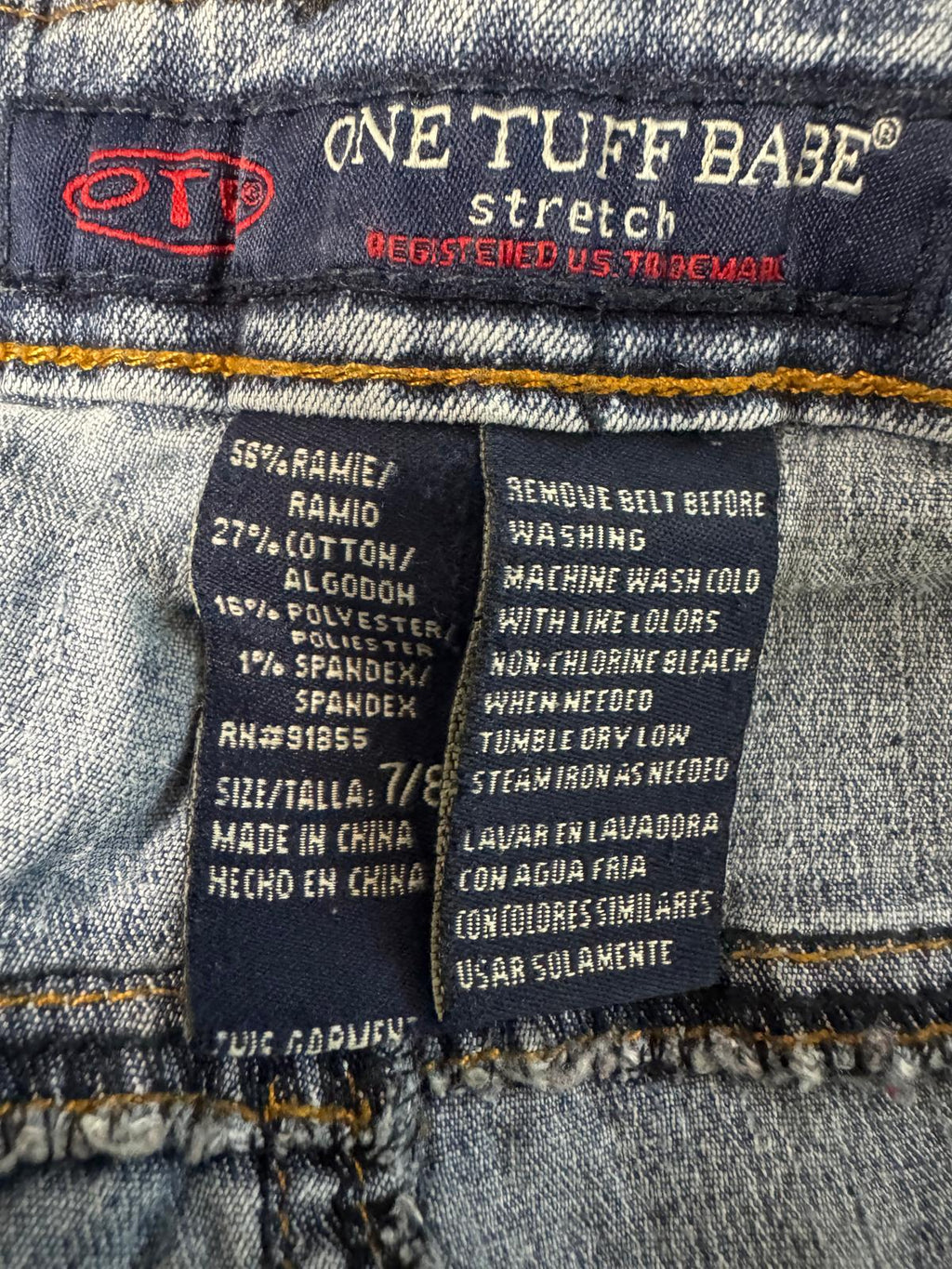 Y2K Vintage One Tuff Babe Bootcut Jeans (XS/34)