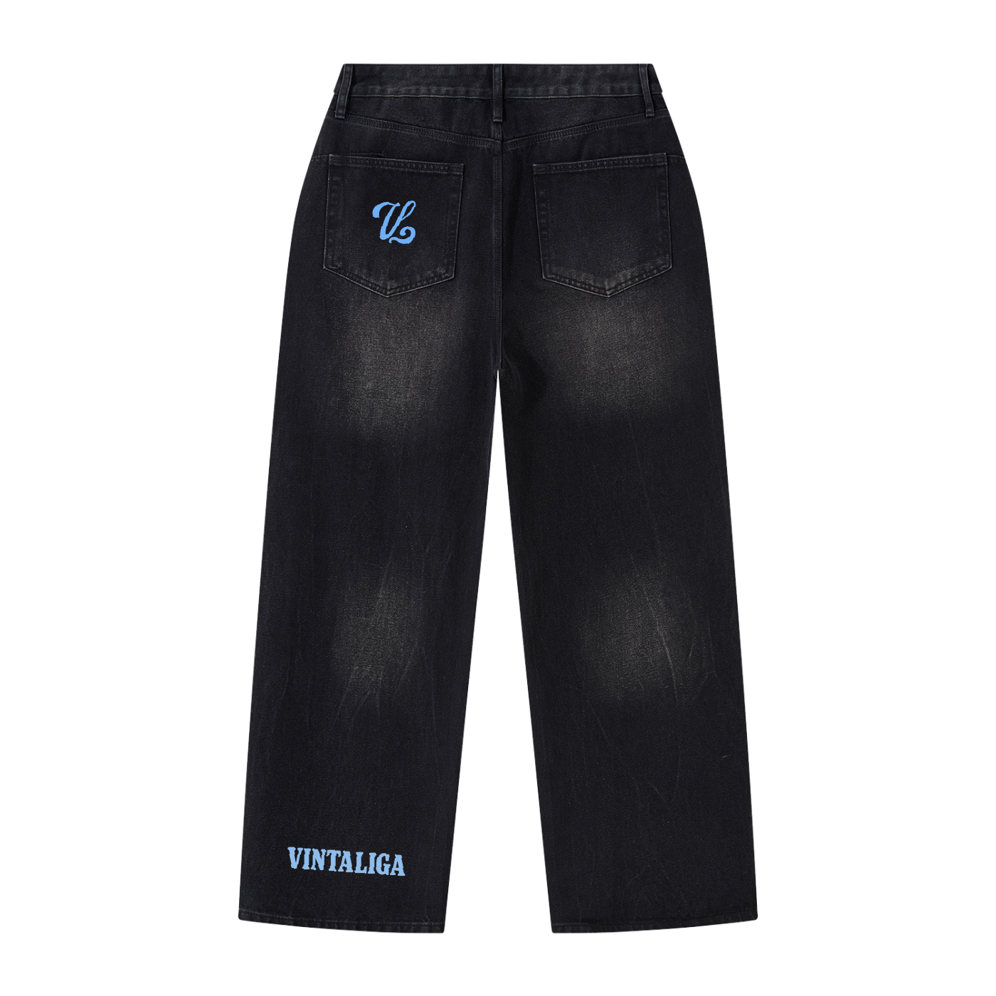 Vintaliga Vintage Wash Wide Leg Jeans